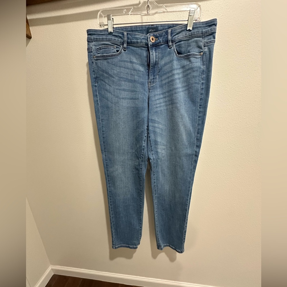 J Jill Boyfriend Straight -Leg Ankle size 12 blue jeans, barely worn